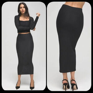 NWOT Good American Night Out Midi Skirt Size 1 or Small